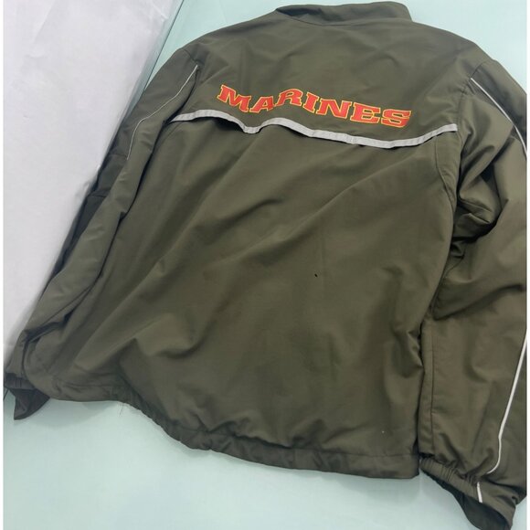 Marines New Balance Windbreaker Running  Jacket Mens M Full Zip Nylon USA Made - Picture 2 of 7